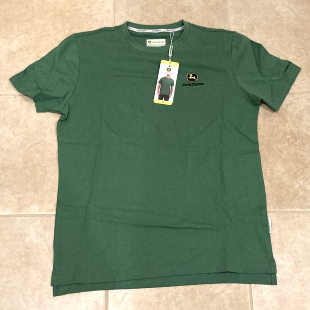 John Deere Premium Embroidered Logo T-Shirt Classic Green Small